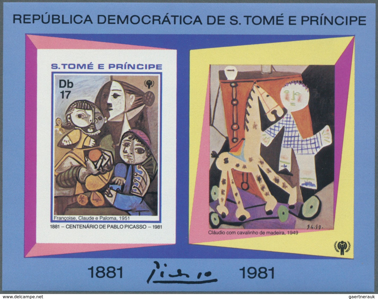 Thematik: Malerei, Maler / Painting, Painters: 1981, SAO TOME E PRINCIPE: 100th Birthday Of Pablo PI - Otros & Sin Clasificación