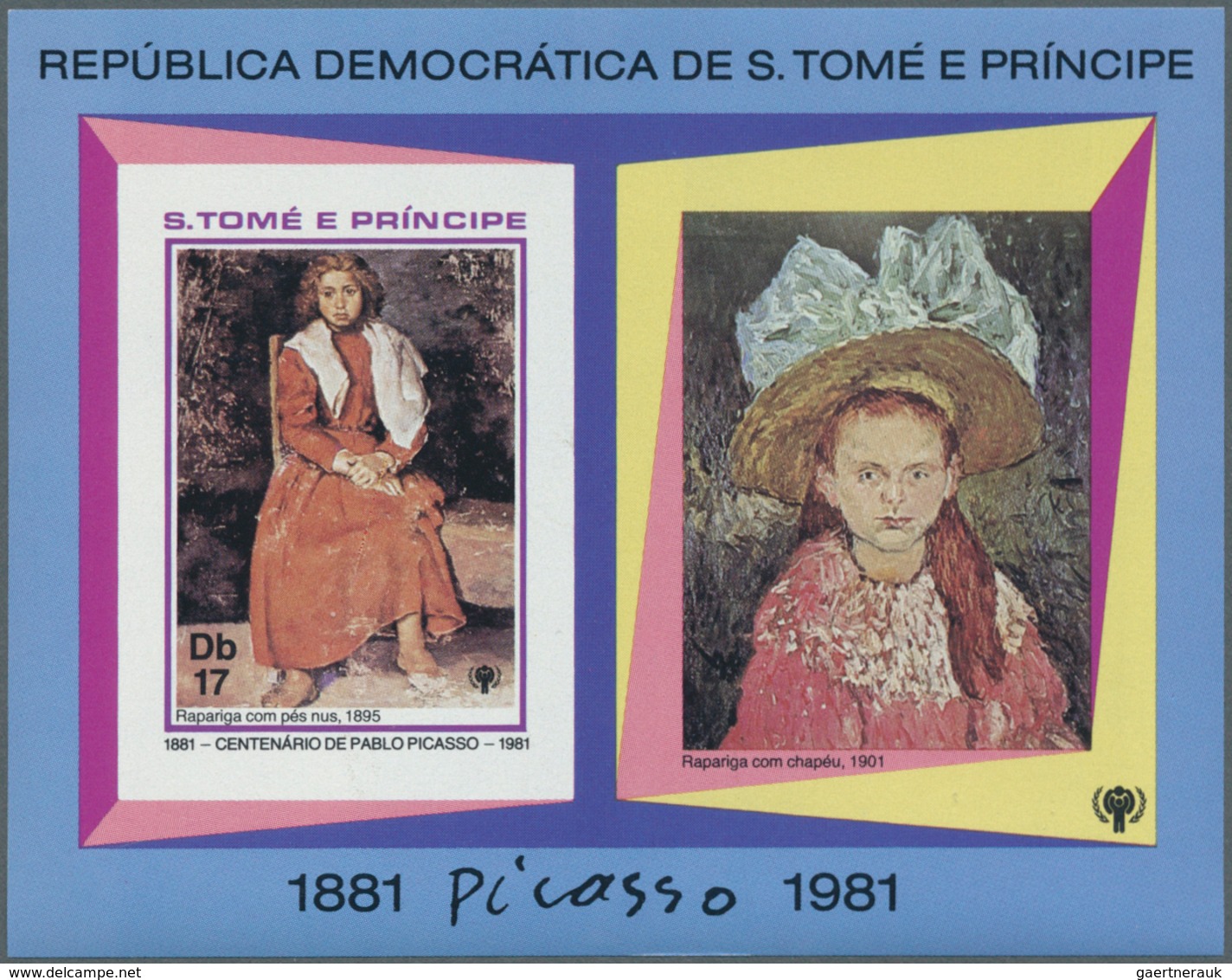 Thematik: Malerei, Maler / Painting, Painters: 1981, SAO TOME E PRINCIPE: 100th Birthday Of Pablo PI - Sonstige & Ohne Zuordnung