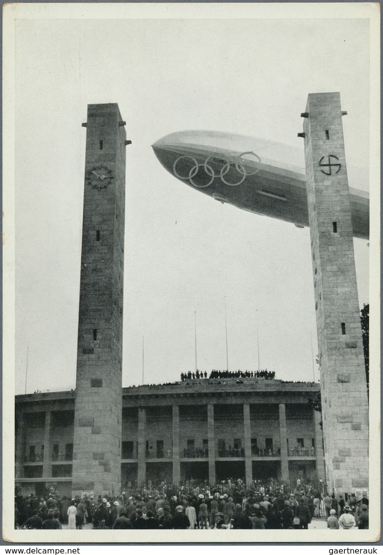 Thematik: Olympische Spiele / Olympic Games: 1936, German Reich. OLYMPIA-FAHRT Airship HINDENBURG. S - Other & Unclassified