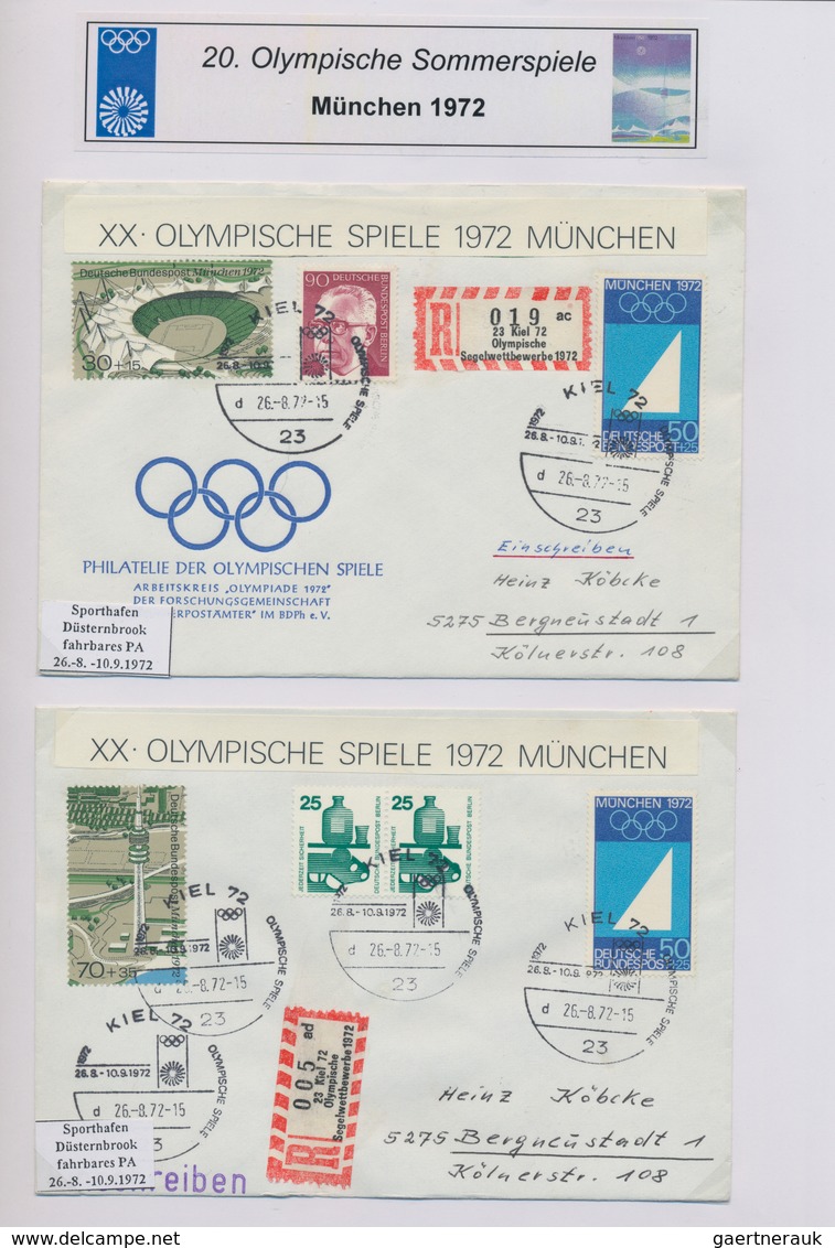 Thematik: Olympische Spiele / olympic games: 1972, Olympische Spiele , München, Kiel, Augsburg, sowi