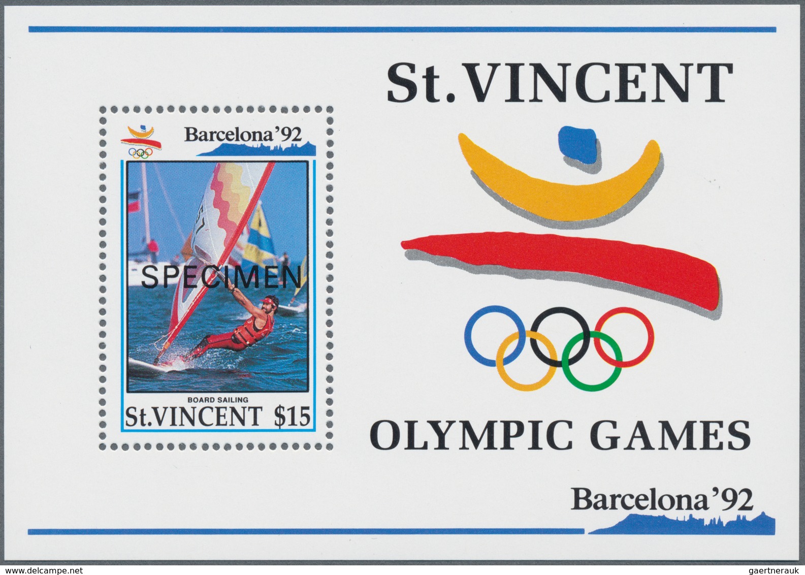 Thematik: Olympische Spiele / Olympic Games: 1992, ST. VINCENT: Summer Olympics Barcelona Miniature - Otros & Sin Clasificación