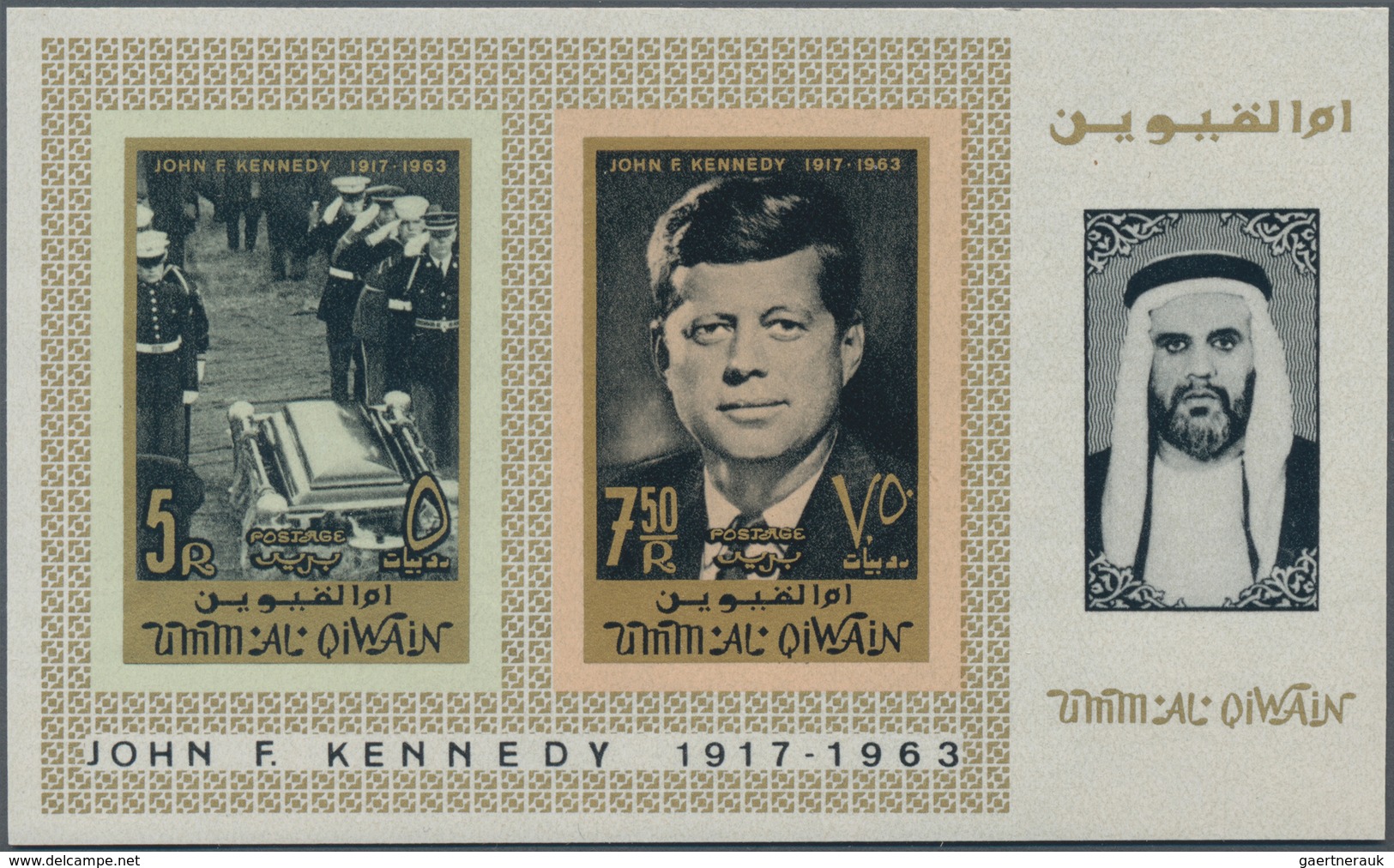 Thematik: Persönlichkeiten - Kennedy / Personalities - Kennedy: 1965, UMM AL-QIWAIN: John F. Kennedy - Kennedy (John F.)
