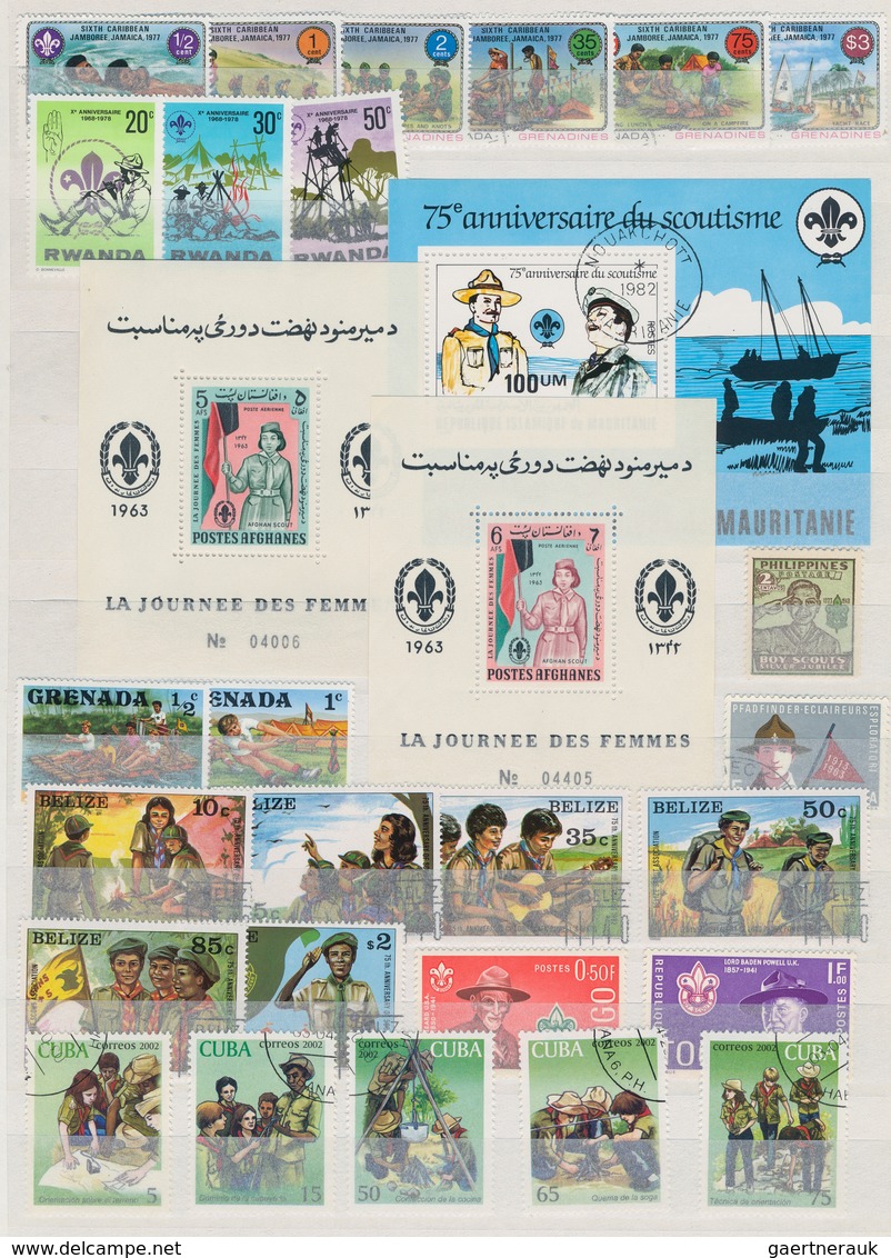 Thematik: Pfadfinder / Boy Scouts: 1960 - 2007 (ca.), Comprehensive, Mostly Stamped Collection Of Ov - Otros & Sin Clasificación