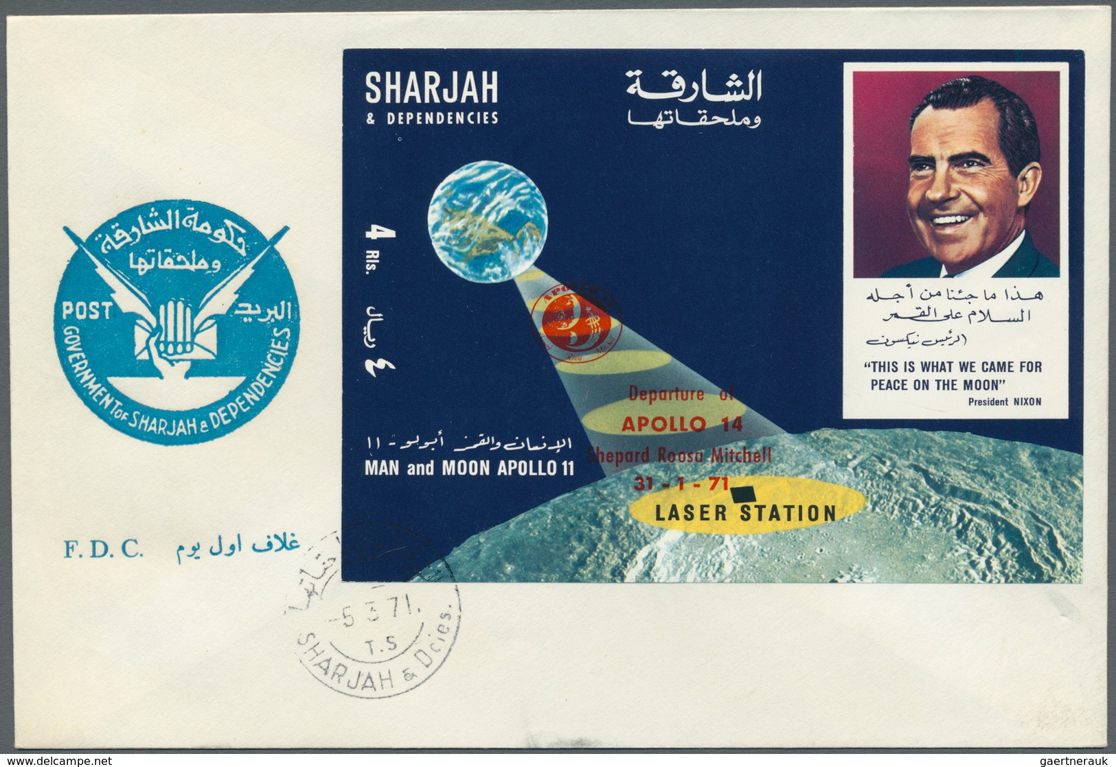 Thematik: Raumfahrt / Astronautics: 1969/1971, Sharjah, Assortment Of 27 (mainly Cacheted) Envelopes - Otros & Sin Clasificación