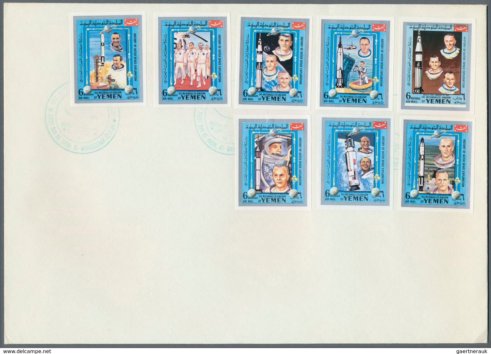 Thematik: Raumfahrt / Astronautics: 1969/1972, Yemen (YAR/Kingdom), Group Of 33 Envelopes Bearing Th - Sonstige & Ohne Zuordnung