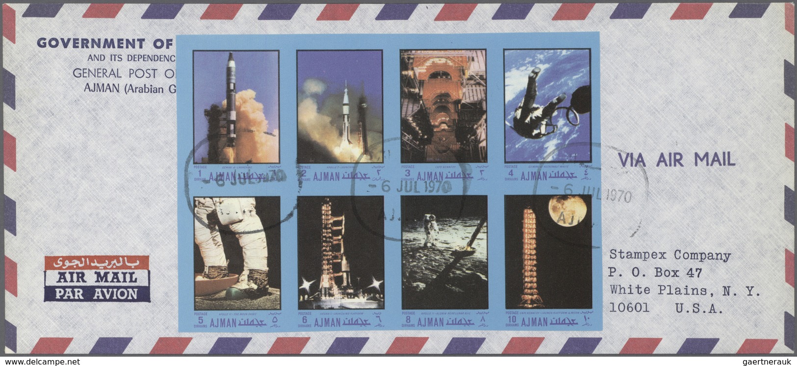Thematik: Raumfahrt / Astronautics: 1969/1973. Lot Of About 101 Covers/FDC, 20 Stamps And 4 Souverni - Autres & Non Classés
