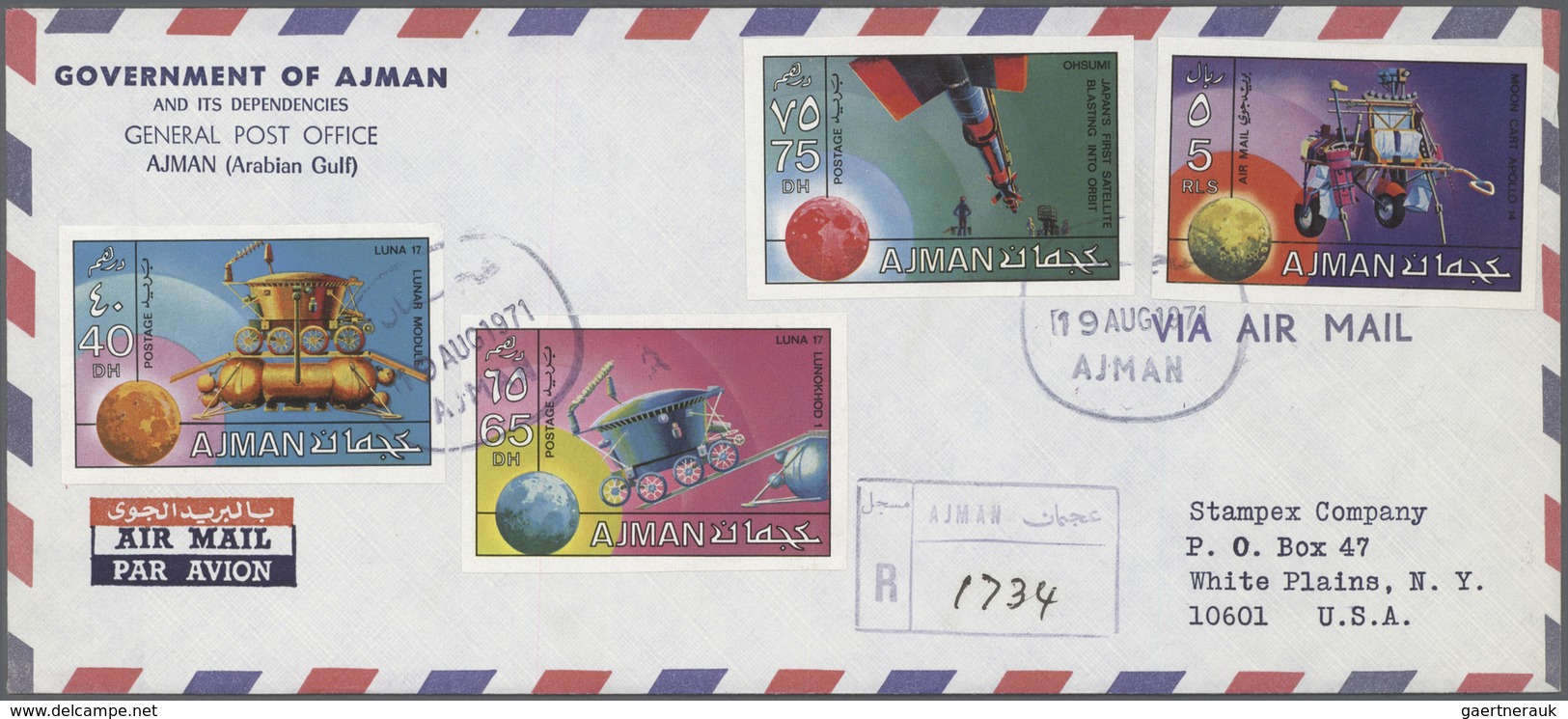 Thematik: Raumfahrt / astronautics: 1969/1973. Lot of about 101 covers/FDC, 20 stamps and 4 souverni