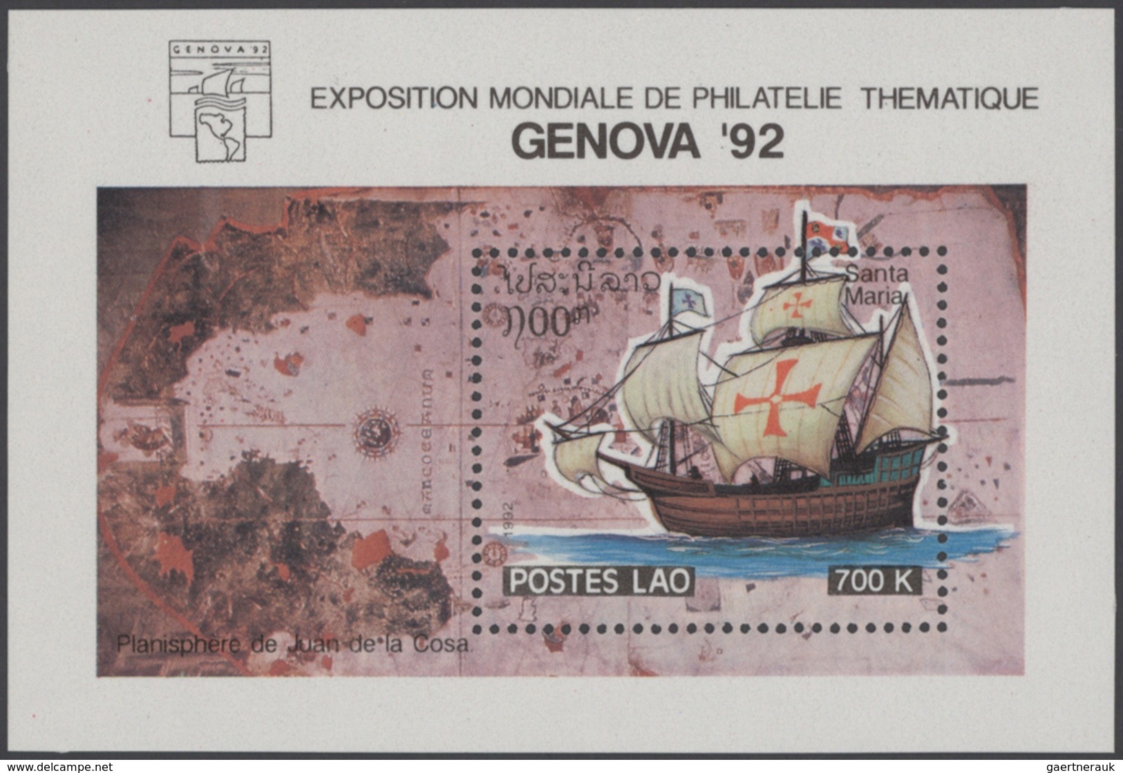 Thematik: Schiffe / Ships: 1992, LAOS: Explorer Sailing Ships Complete Set Of Five And The Miniature - Barcos