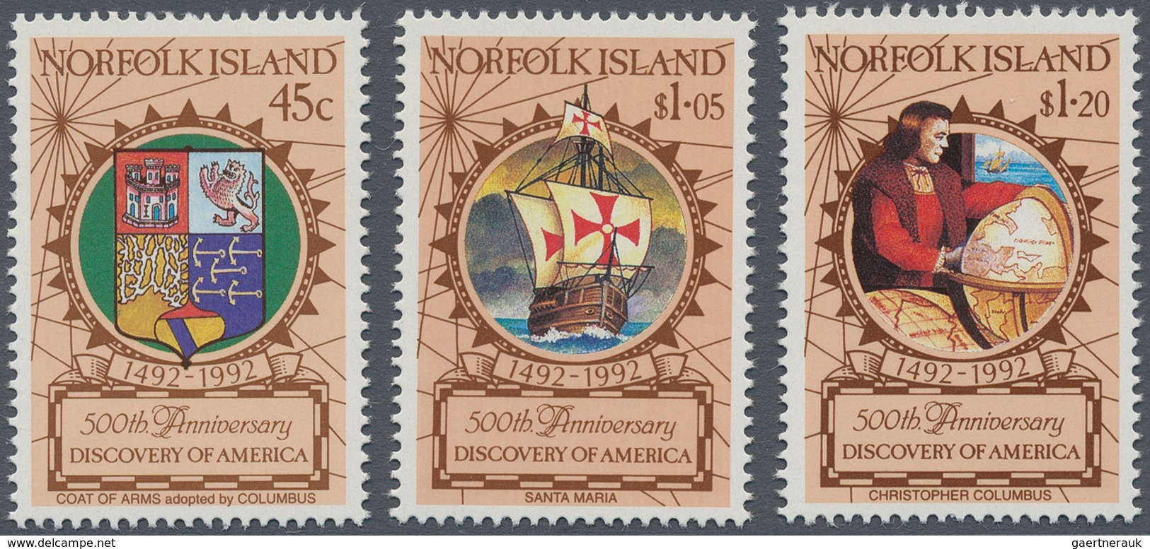 Thematik: Seefahrer, Entdecker / Sailors, Discoverers: 1992, NORFOLK ISLAND: 500 Years Of Discovery - Esploratori