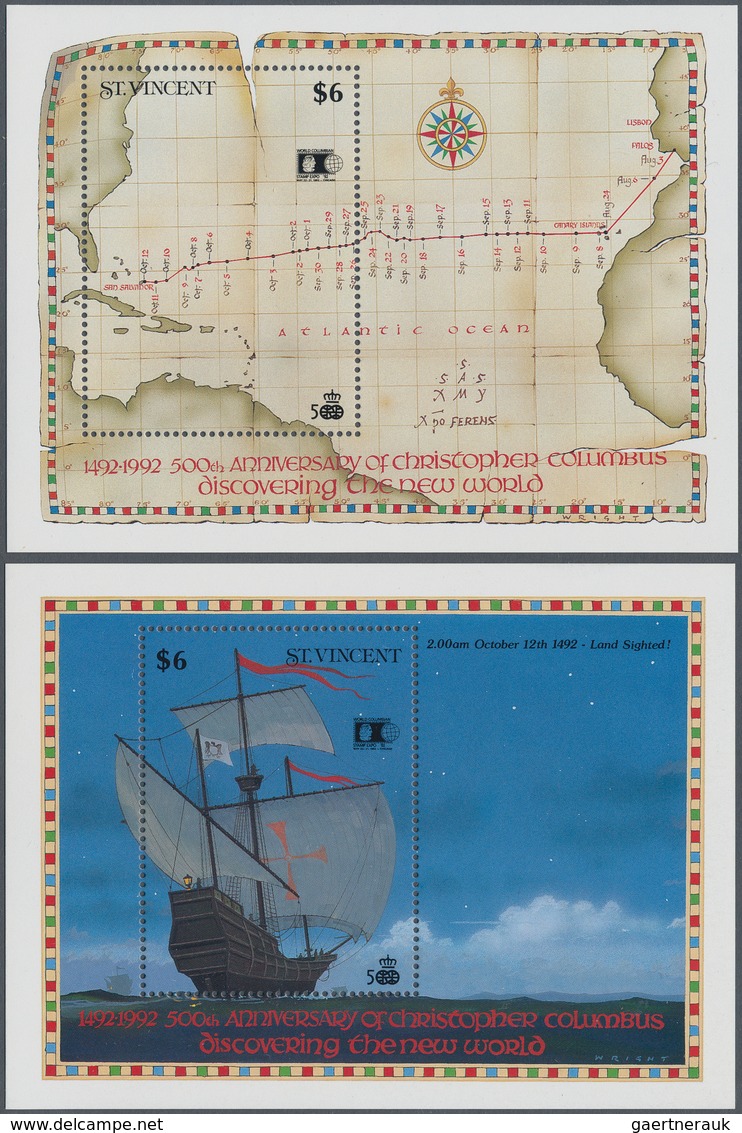 Thematik: Seefahrer, Entdecker / Sailors, Discoverers: 1992, ST. VINCENT: 500 Years Of Discovery Of - Exploradores