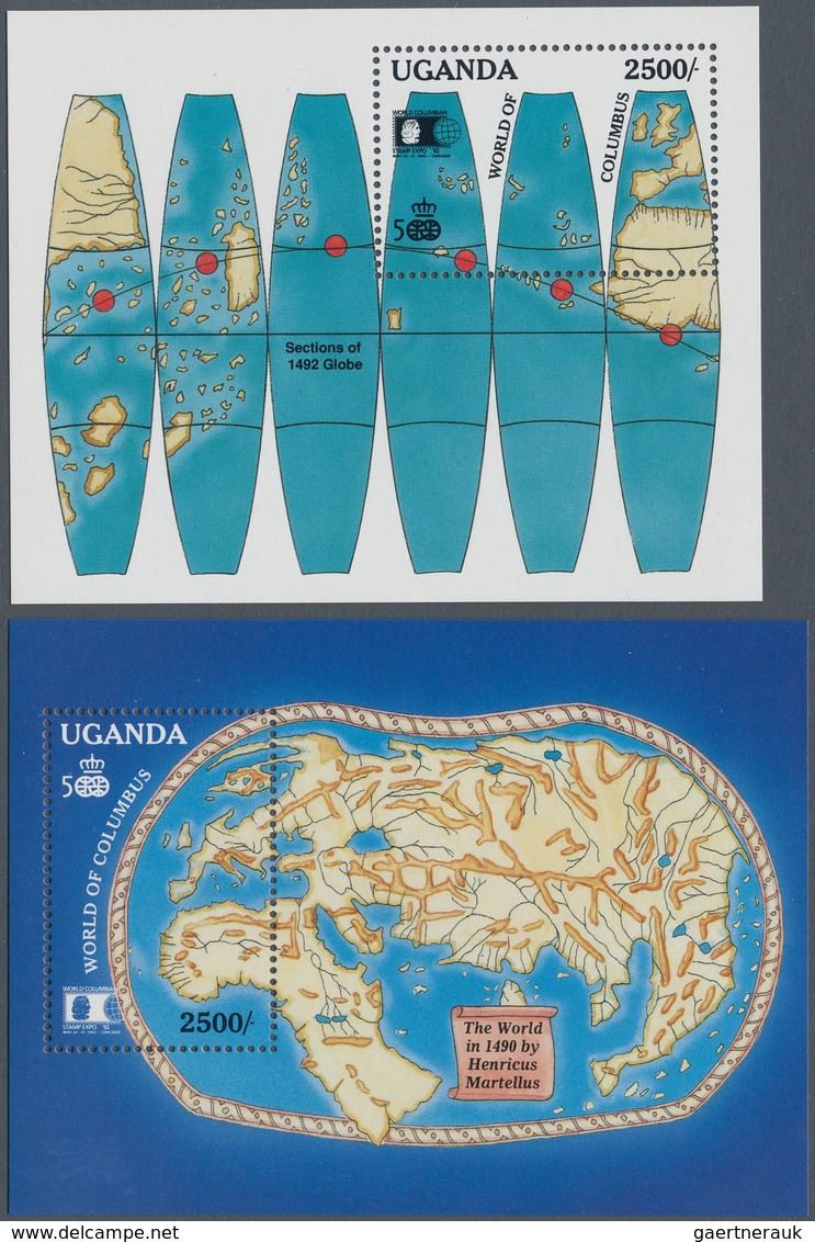 Thematik: Seefahrer, Entdecker / Sailors, Discoverers: 1992, UGANDA: 500 Years Of Discovery Of Ameri - Exploradores