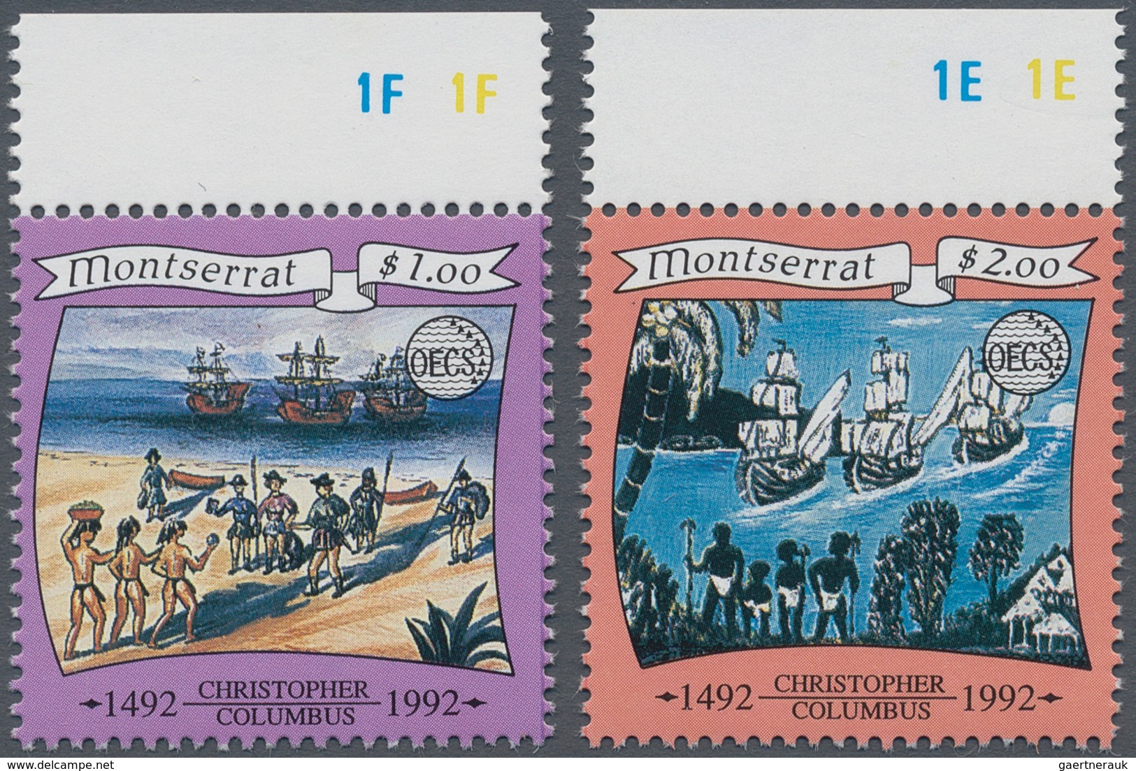 Thematik: Seefahrer, Entdecker / Sailors, Discoverers: 1993, MONTSERRAT: 500 Years Of Discovery Of A - Explorers