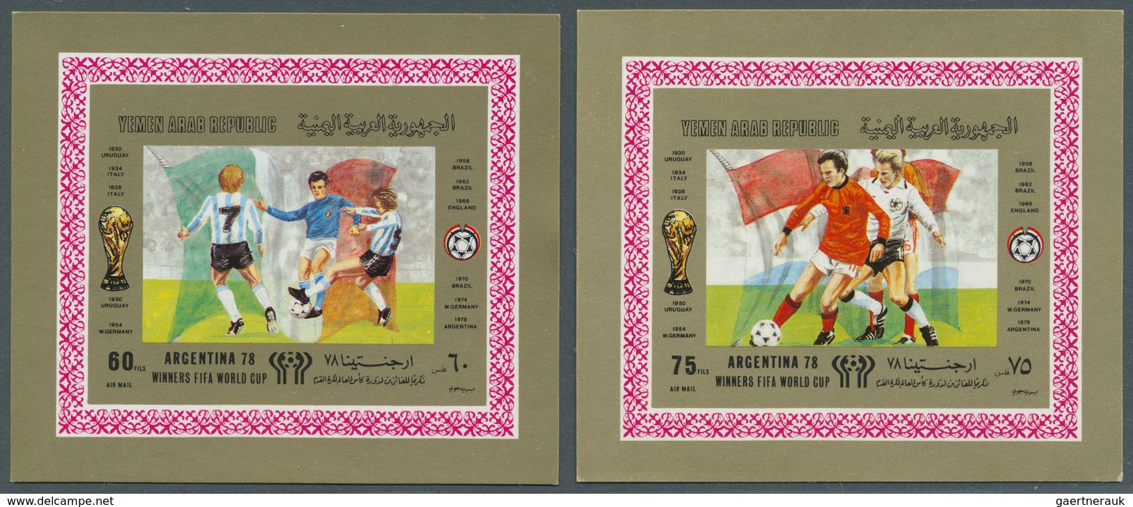 Thematik: Sport-Fußball / sport-soccer, football: 1970/1980, MNH accumulation: Yemen Kingdom 1970, F
