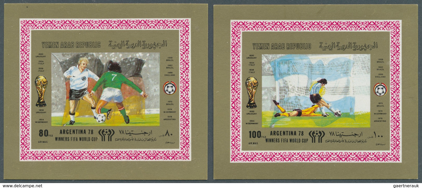 Thematik: Sport-Fußball / sport-soccer, football: 1970/1980, MNH accumulation: Yemen Kingdom 1970, F