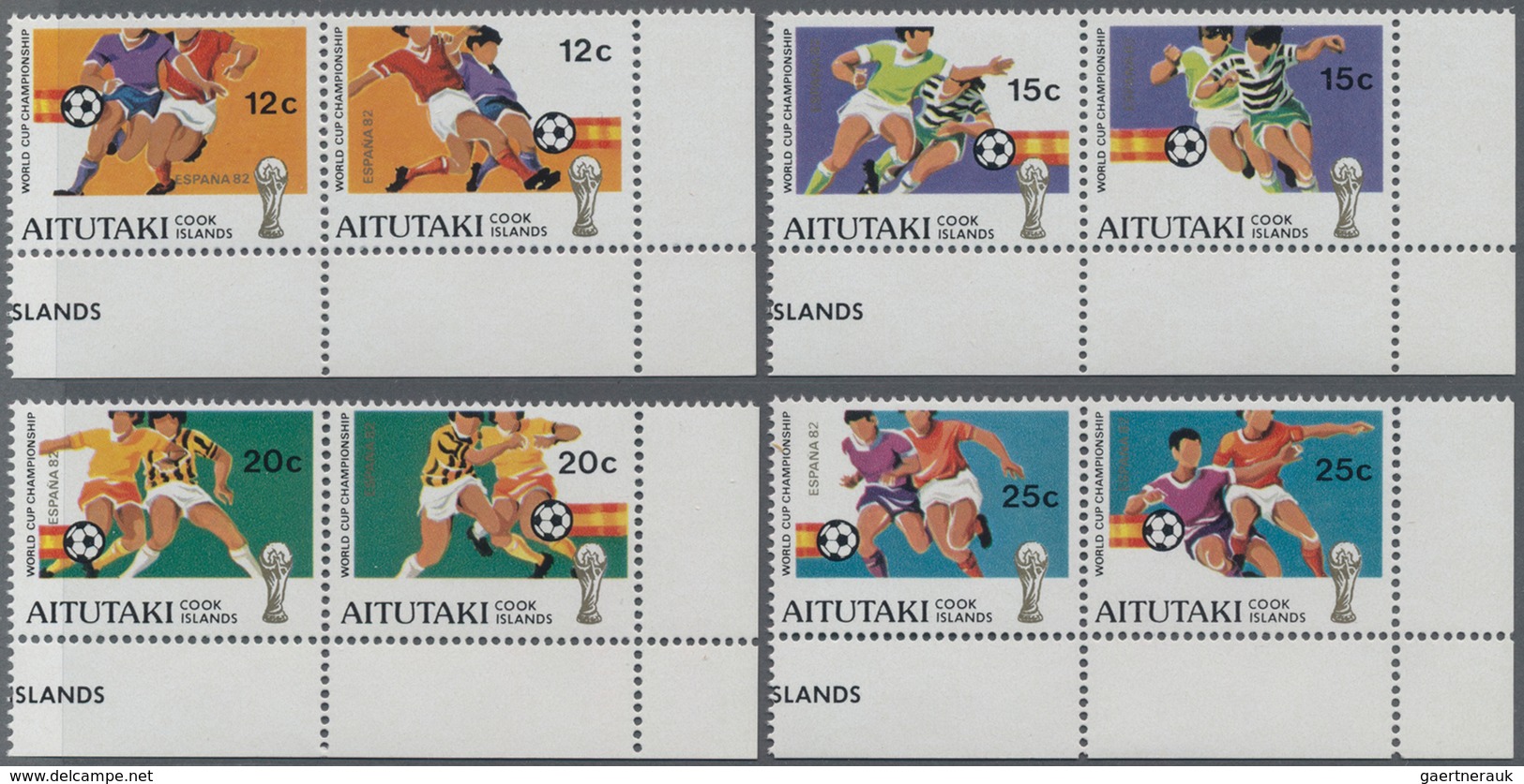 Thematik: Sport-Fußball / Sport-soccer, Football: 1990, AITUTAKI: Football World Championship In Spa - Otros & Sin Clasificación