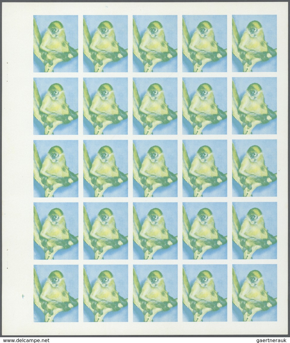 Thematik: Tiere, Fauna / animals, fauna: 1972, Sharjah, PROGRESSIVE PROOFS of various thematic stamp