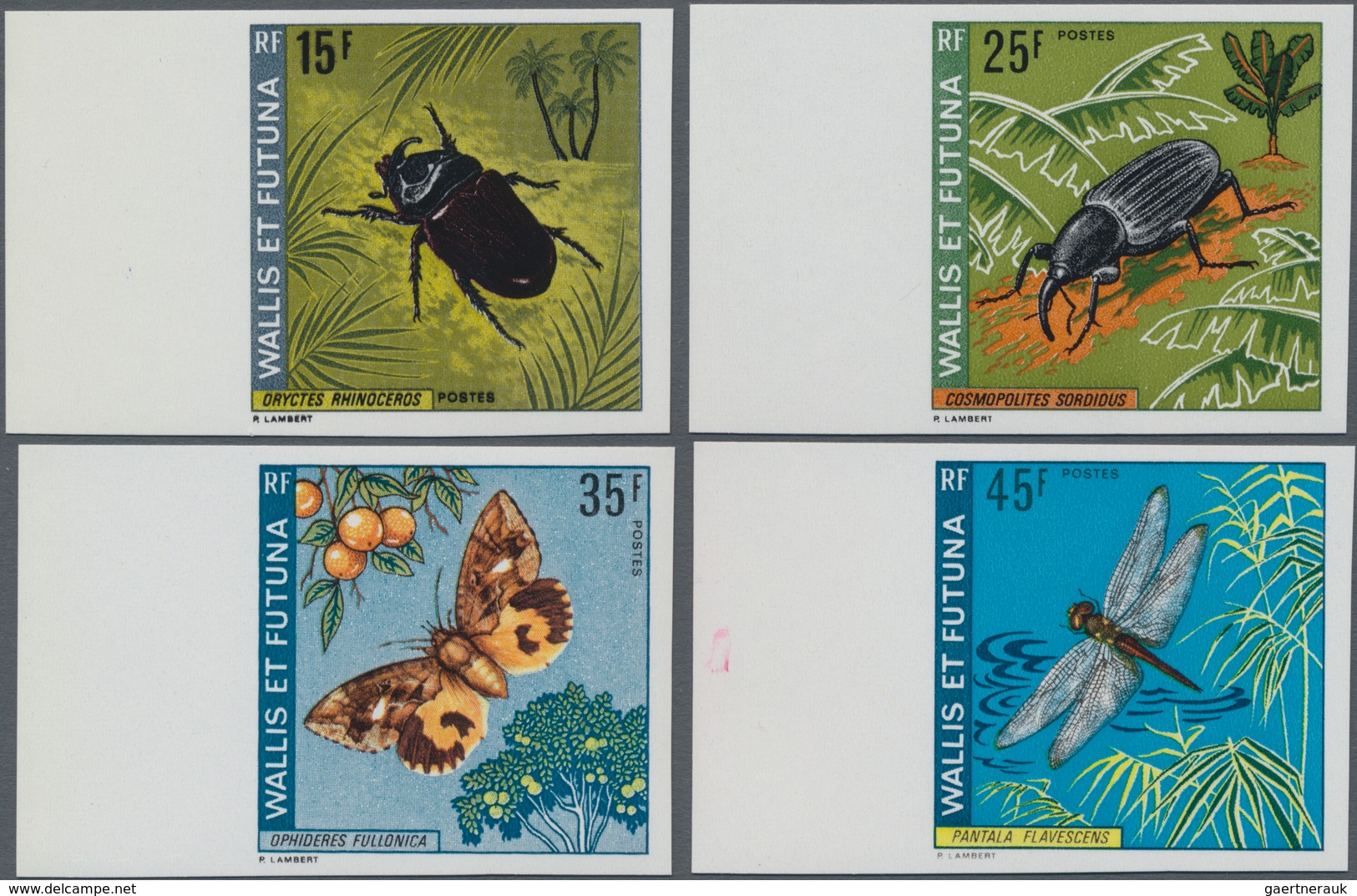 Thematik: Tiere-Insekten / Animals-insects: 1974, WALLIS ET FUTUNA: Insects Complete Set Of Four In - Sonstige & Ohne Zuordnung