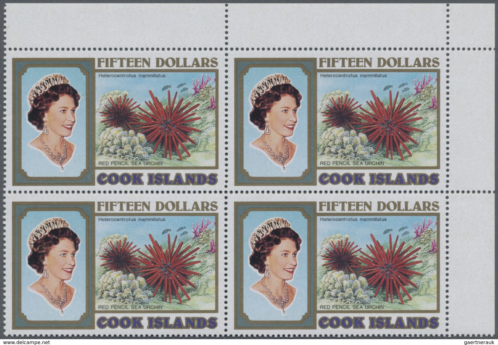 Thematik: Tiere-Meerestiere / Animals-sea Animals: 1994, COOK ISLANDS: Definitive Issue ‚Life In The - Marine Life