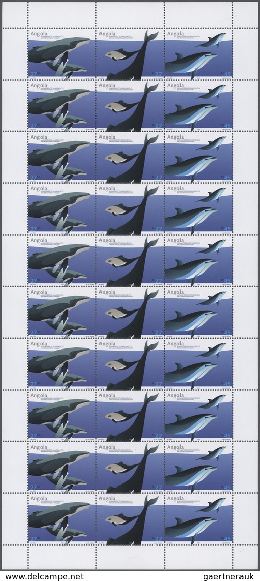 Thematik: Tiere-Meeressäuger (u.a. Wale) / Animals-aquatic Mammals: 2004, Angola: WHALES AND DOLPHIN - Autres & Non Classés