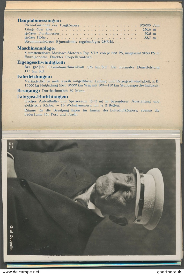 Thematik: Zeppelin / Zeppelin: 1930 (ca), German Empire. Fanfolded Picture Postcards Book Containing - Zeppeline