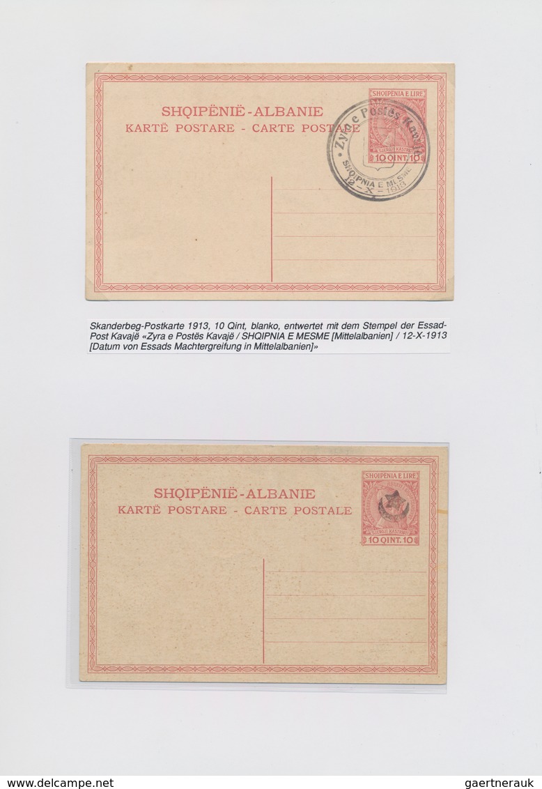 Albanien: 1913/1915, THE SKANDERBEG ISSUES, Very Comprehensive Collection With Ca.40 Covers, Cards A - Albanien