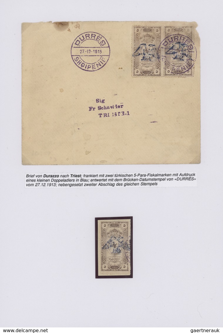 Albanien - Besonderheiten: 1913/1914, FISCAL STAMPS USED FOR POSTAGE, Collection With 20 Stamps And - Albanië