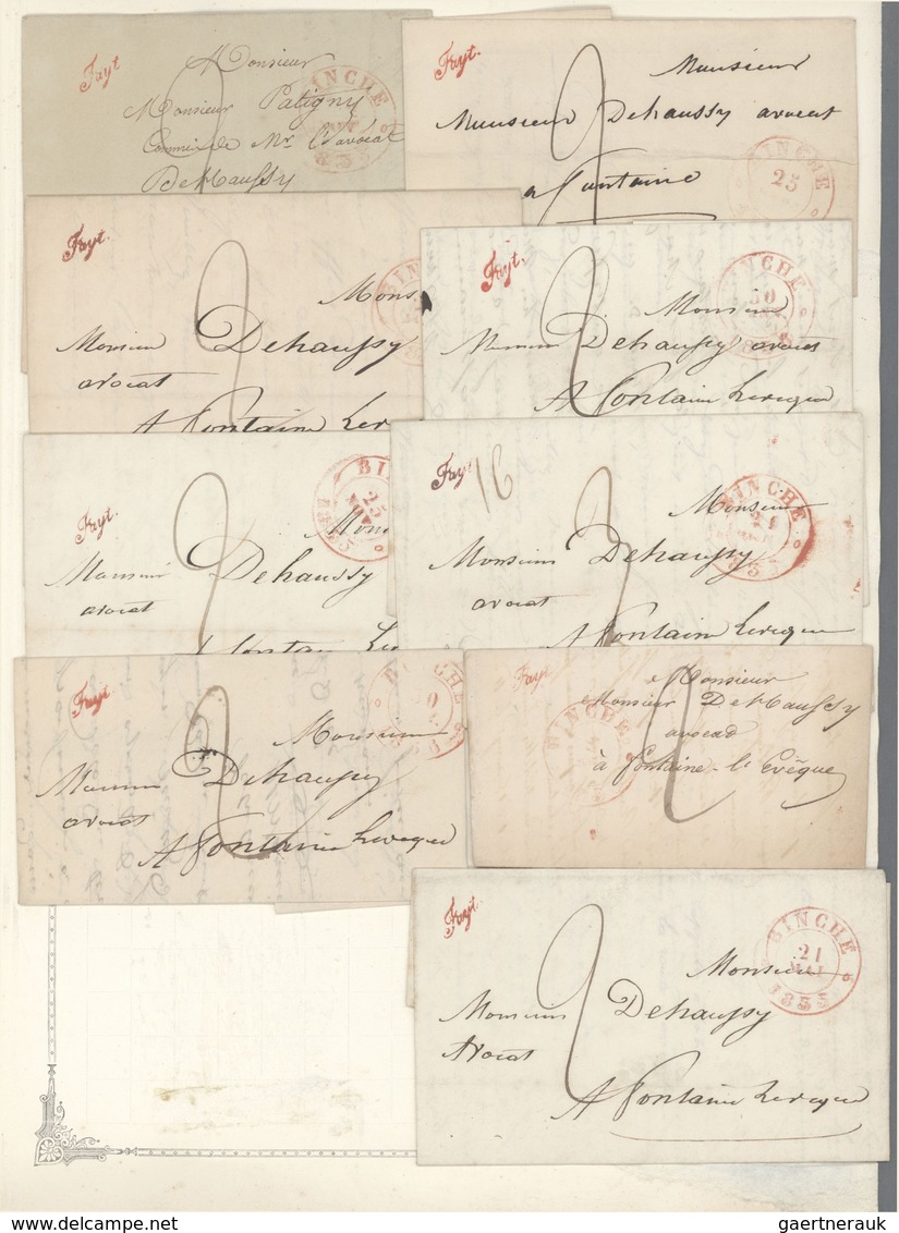 Belgien - Vorphilatelie: BINCHE, 1750/1860 ca., very comprehensive accumulation of a business corres