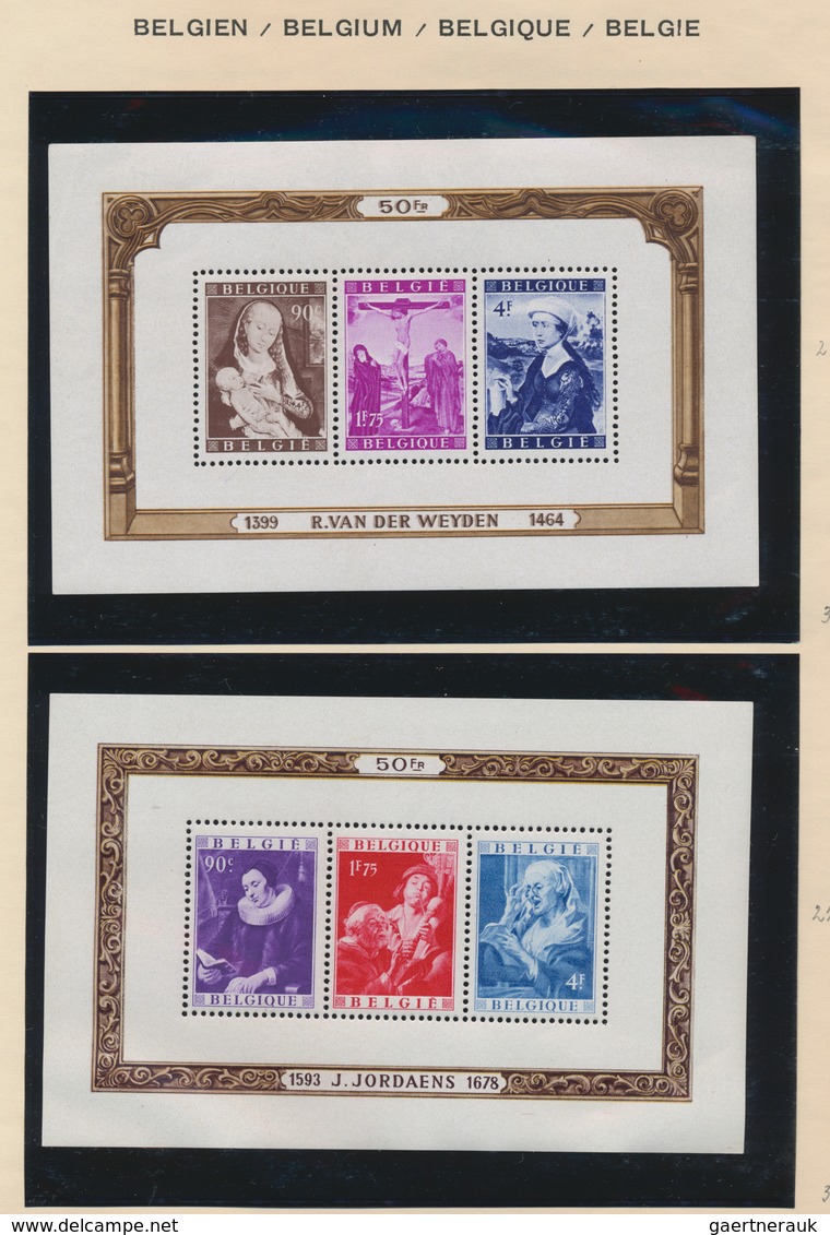 Belgien: 1849/1980. Schaubek preprinted album. Up to 1955 predominantly used, after 1955-1980 MNH an