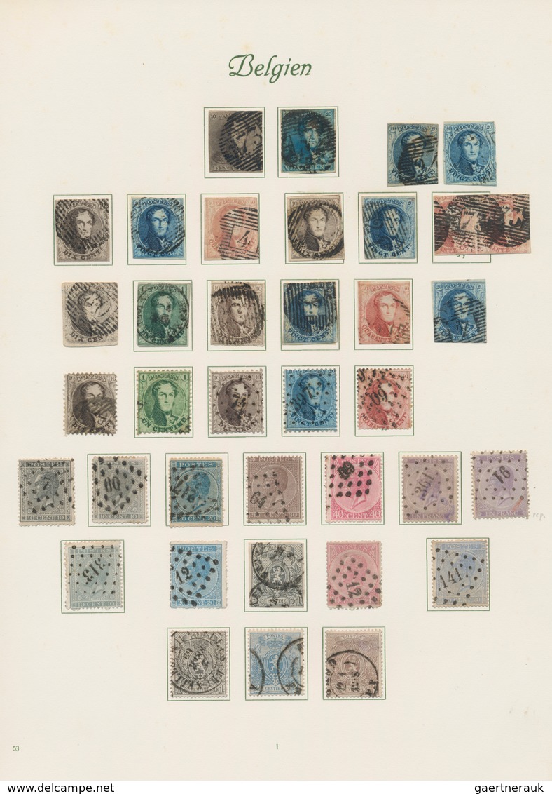 Belgien: 1849/1983, Comprehensive Used Collection In Three Borek Binder, Well Collected Throughout A - Sammlungen
