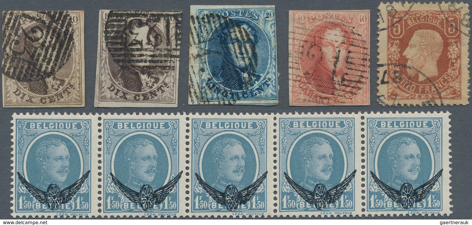 Belgien: 1849/1990 (ca.), Duplicates On 15 Large Stockcards With Some Nice Classic Issues Incl. Impe - Collezioni