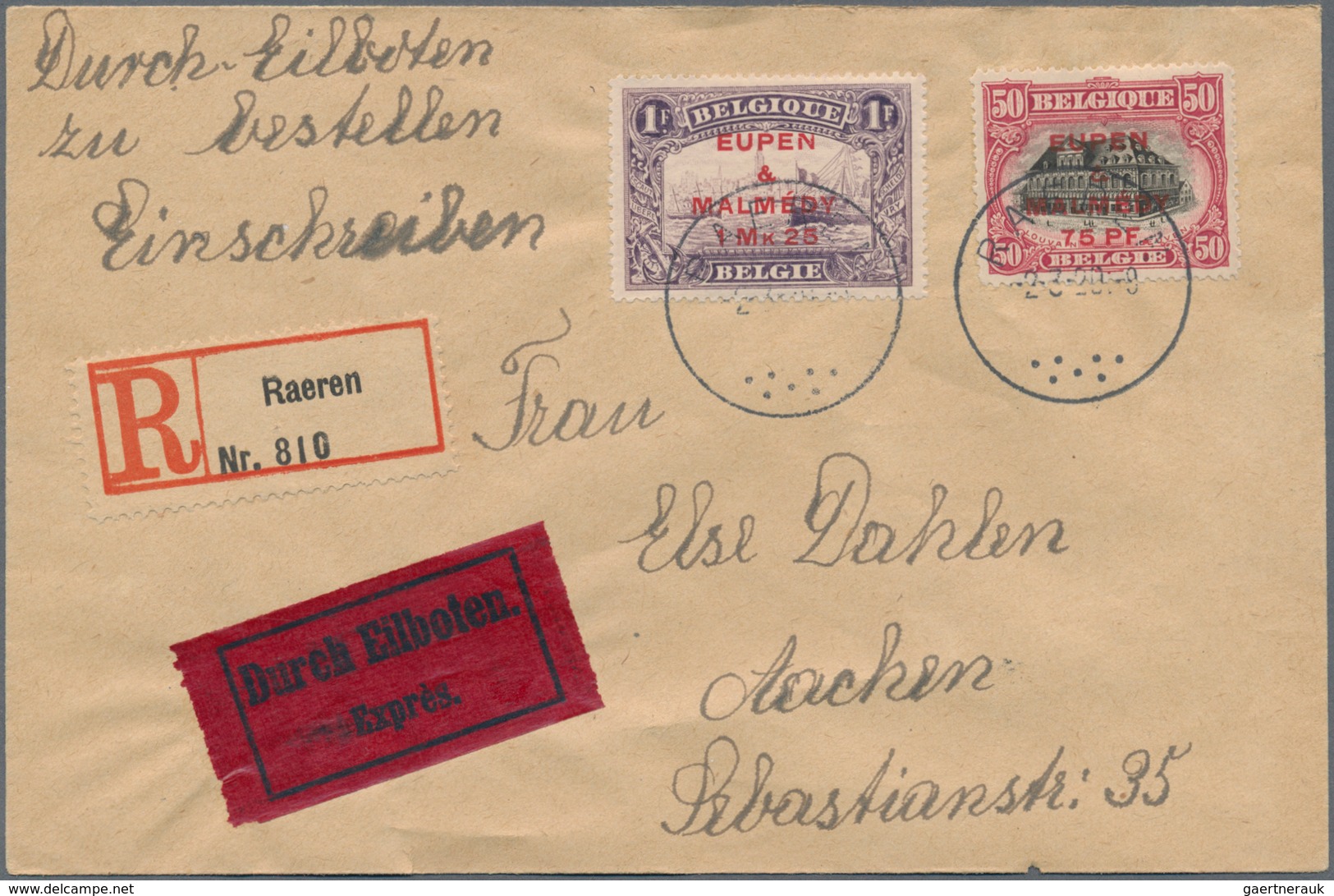 Belgien: 1860-1960, Partie Mit Geschätzt 150 Briefen, Belegen Und Ganzsachen, Dabei Bessere Frankatu - Colecciones