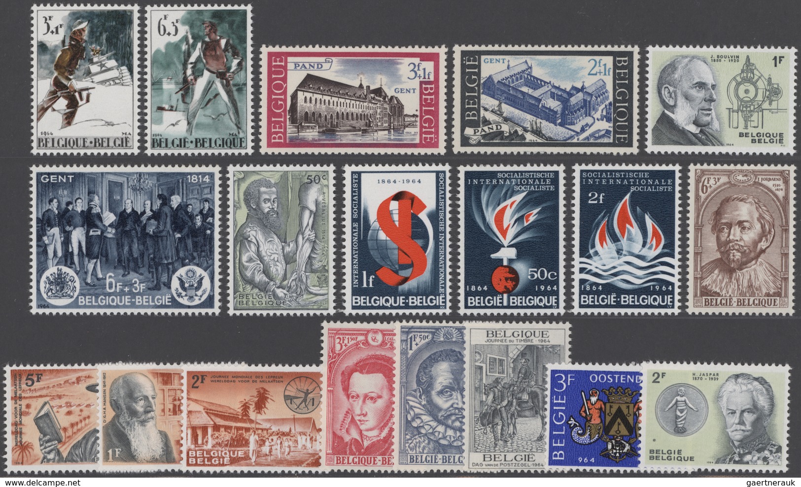 Belgien: 1961/1996, 25 Collections Of Mint Never Hinged Without The Definitives And Souvenir Sheets - Collections