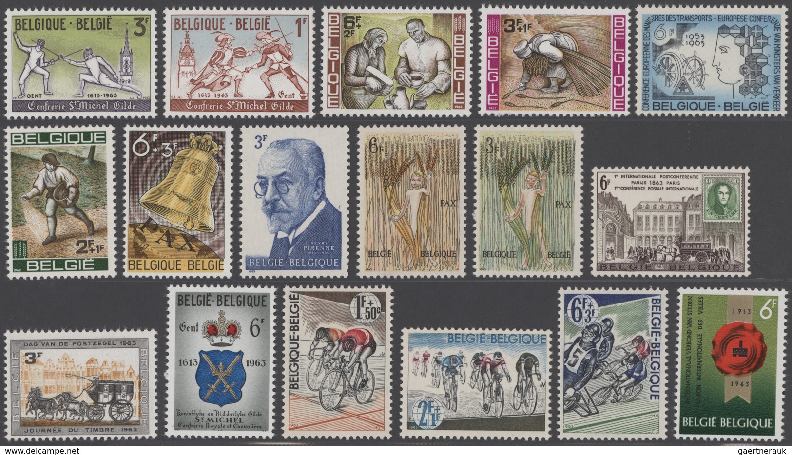 Belgien: 1965/1983, About 2000 Collections Of Mint Never Hinged Year Sets Almost Complete, Without T - Sammlungen