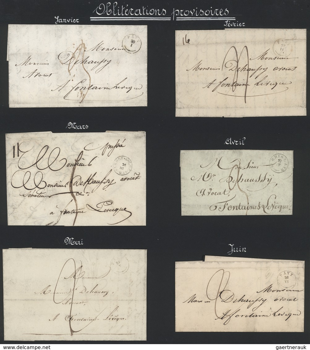 Belgien - Stempel: BINCHE, 1801/1850 ca., specialized and very detailed collection comprising the pr