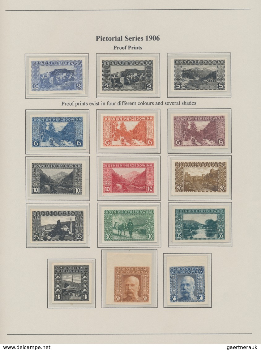 Bosnien und Herzegowina (Österreich 1879/1918): 1850/1918, exhibit collection on 134 pages (plus a f
