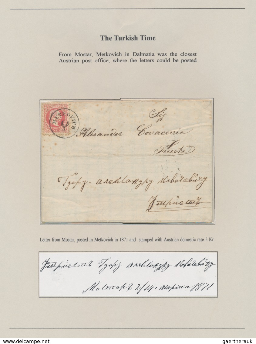 Bosnien und Herzegowina (Österreich 1879/1918): 1850/1918, exhibit collection on 134 pages (plus a f