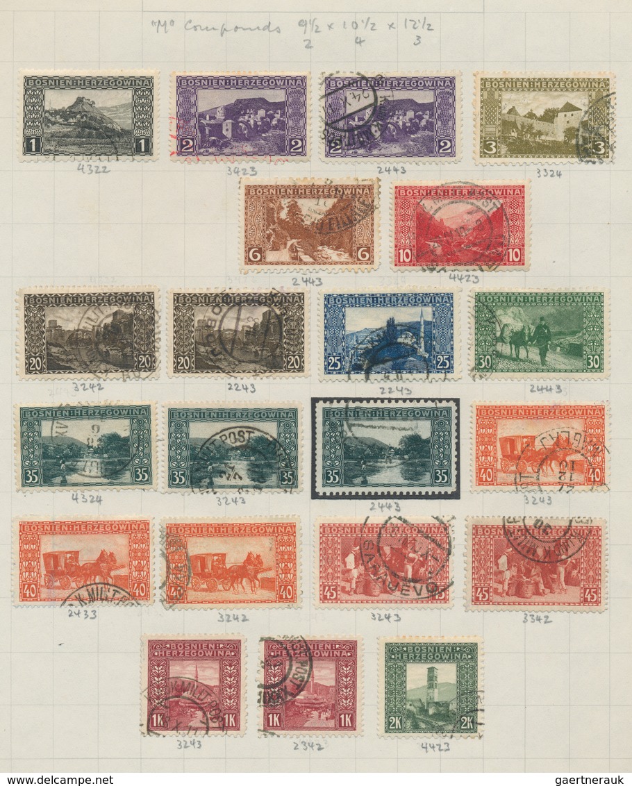 Bosnien und Herzegowina (Österreich 1879/1918): 1879/1918, deeply specialised collection of apprx. 1