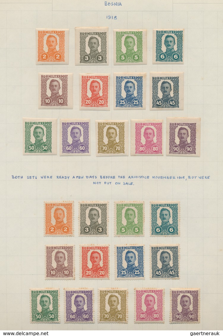 Bosnien und Herzegowina (Österreich 1879/1918): 1879/1918, deeply specialised collection of apprx. 1