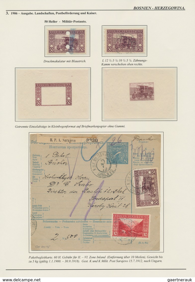 Bosnien und Herzegowina (Österreich 1879/1918): 1879/1918, extraordinary specialised collection on 1