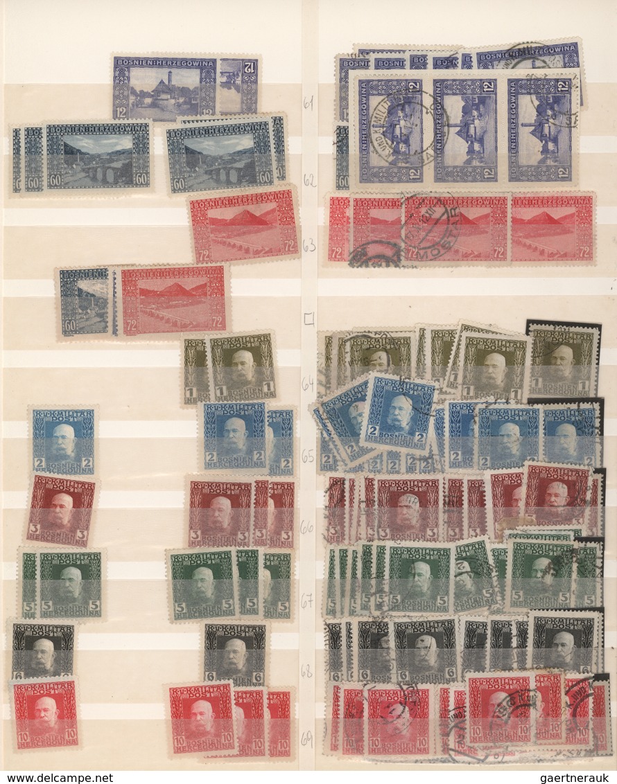 Bosnien Und Herzegowina (Österreich 1879/1918): 1879/1918, Mint And Used Accumulation In Stockbook, - Bosnien-Herzegowina