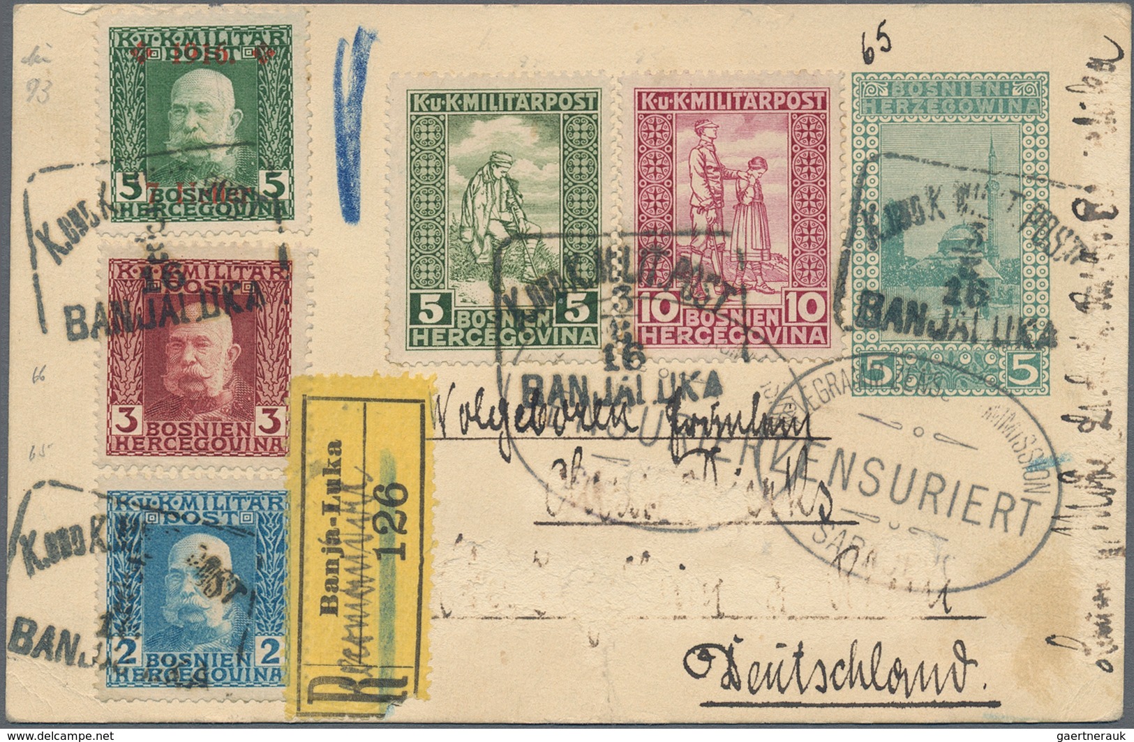 Bosnien Und Herzegowina (Österreich 1879/1918): 1882/1918, Holding Of Apprx. 230 Cover, Cards, Ppc, - Bosnia Herzegovina