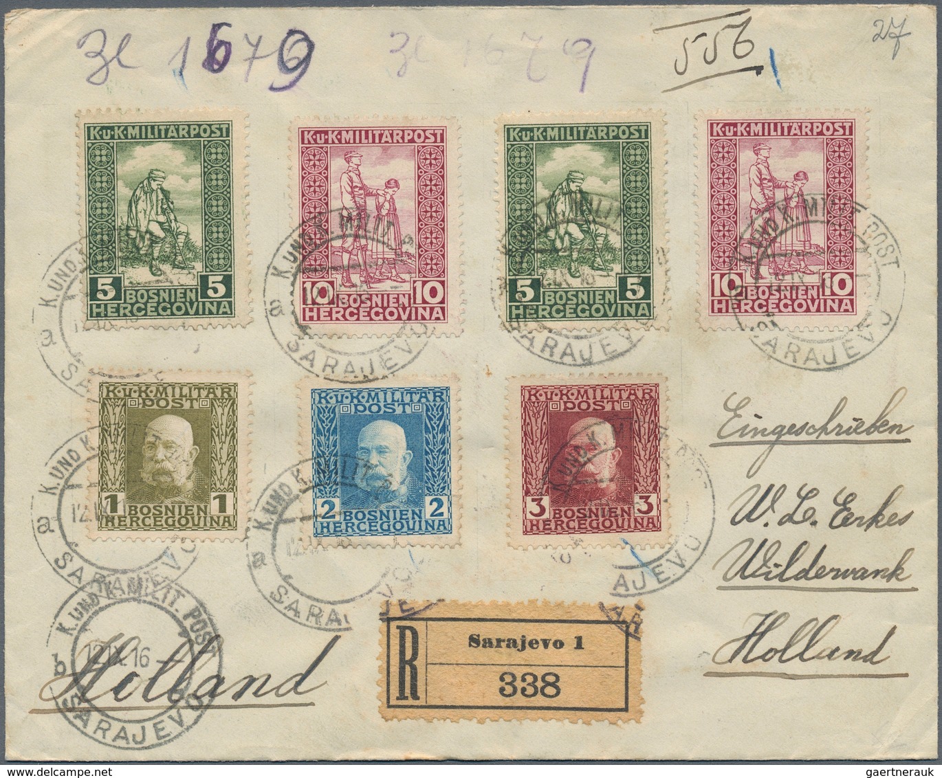 Bosnien und Herzegowina (Österreich 1879/1918): 1882/1918, holding of apprx. 230 cover, cards, ppc,