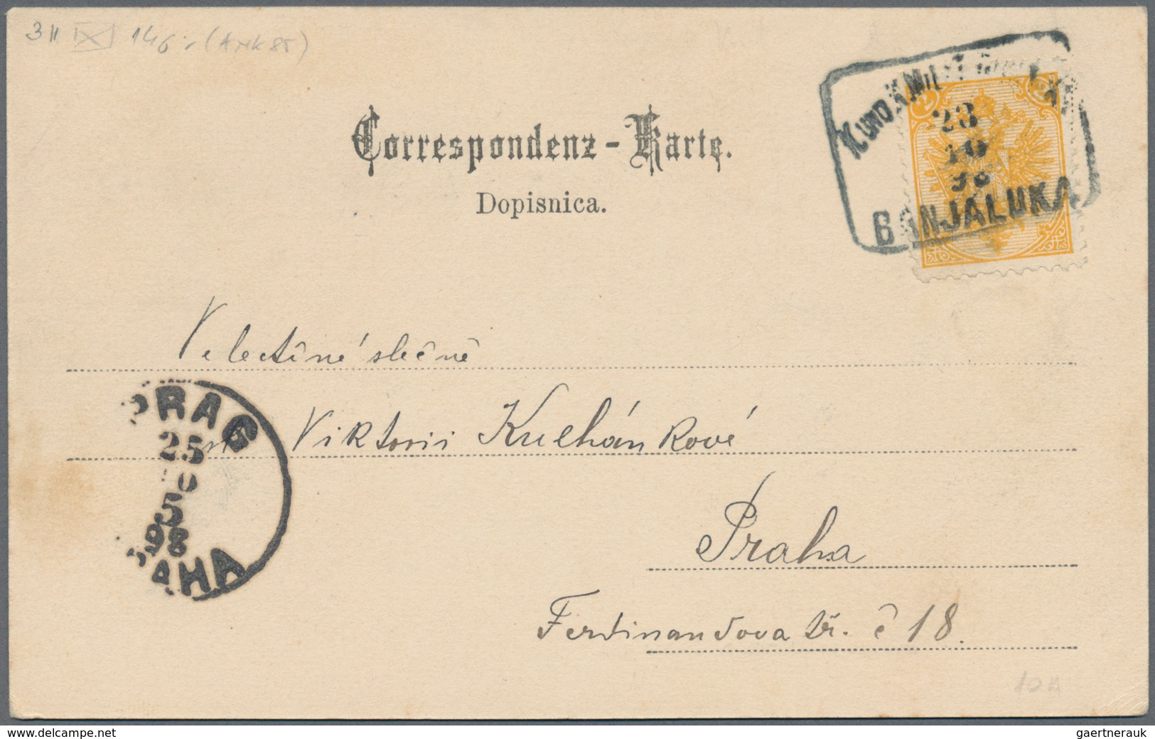 Bosnien Und Herzegowina (Österreich 1879/1918): 1884/1906, Collection Of 136 Covers, Cards, Ppc, Use - Bosnie-Herzegovine