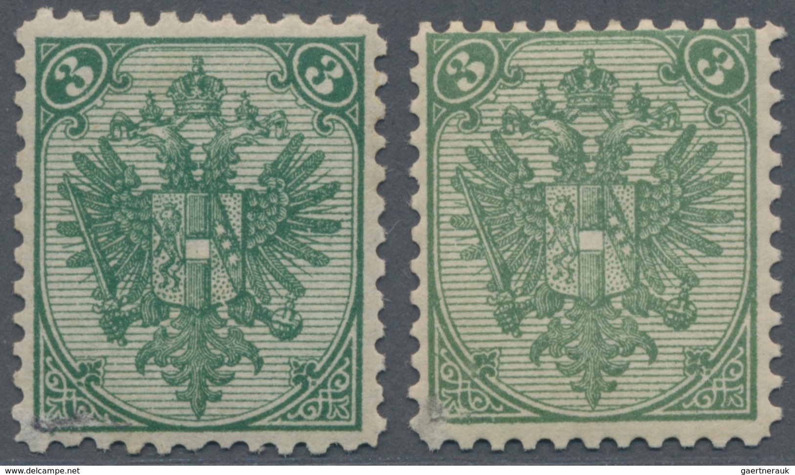 Bosnien Und Herzegowina: 1879/1899, Definitives "Double Eagle", 3kr. Green, Specialised Assortment O - Bosnia Herzegovina