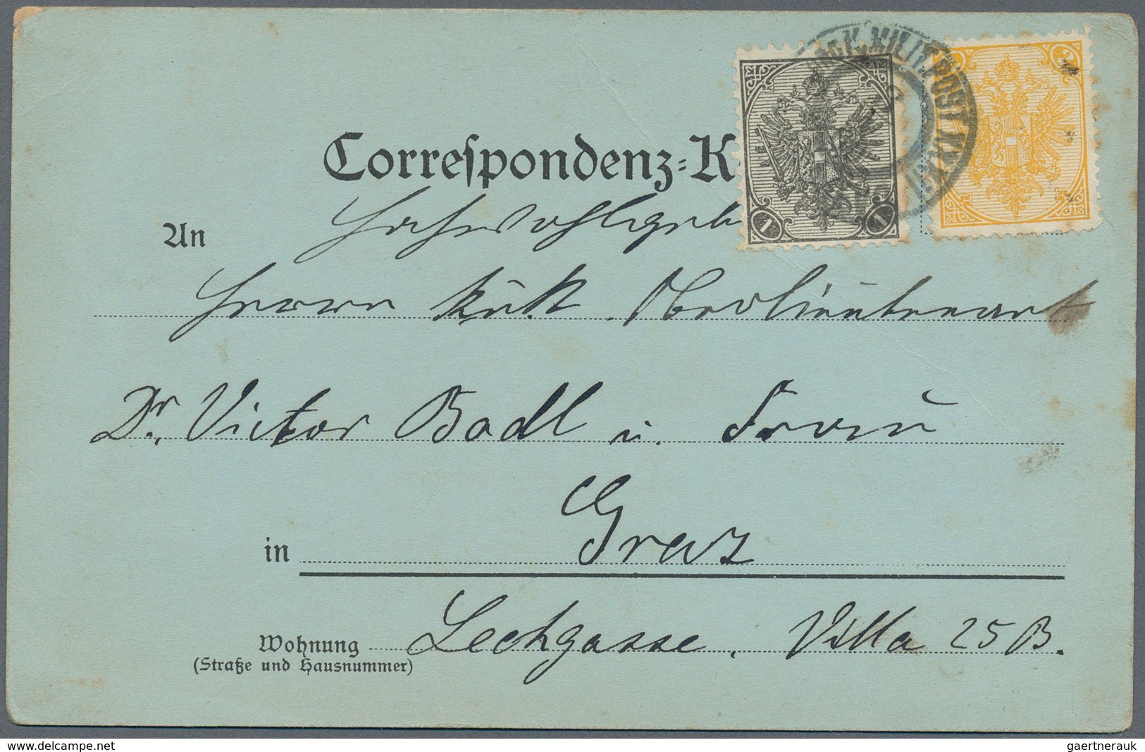 Bosnien Und Herzegowina: 1899/1905, Coat Of Arms, Lot Of Ten Used Ppc, Incl. Ms. Cancellation, 1900 - Bosnia Herzegovina