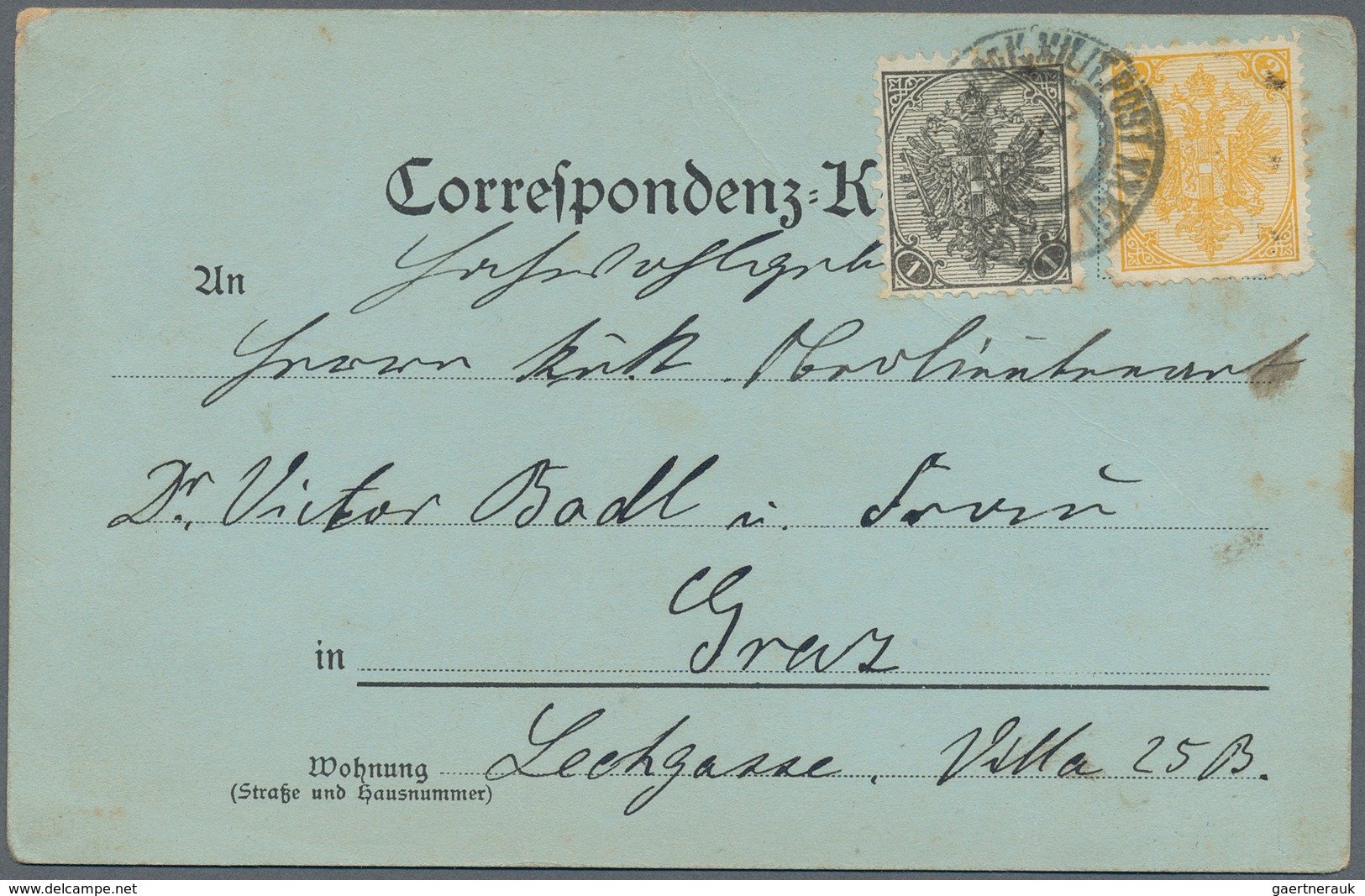 Bosnien Und Herzegowina: 1899/1905, Coat Of Arms, Lot Of Ten Used Ppc, Incl. Ms. Cancellation, 1900 - Bosnien-Herzegowina