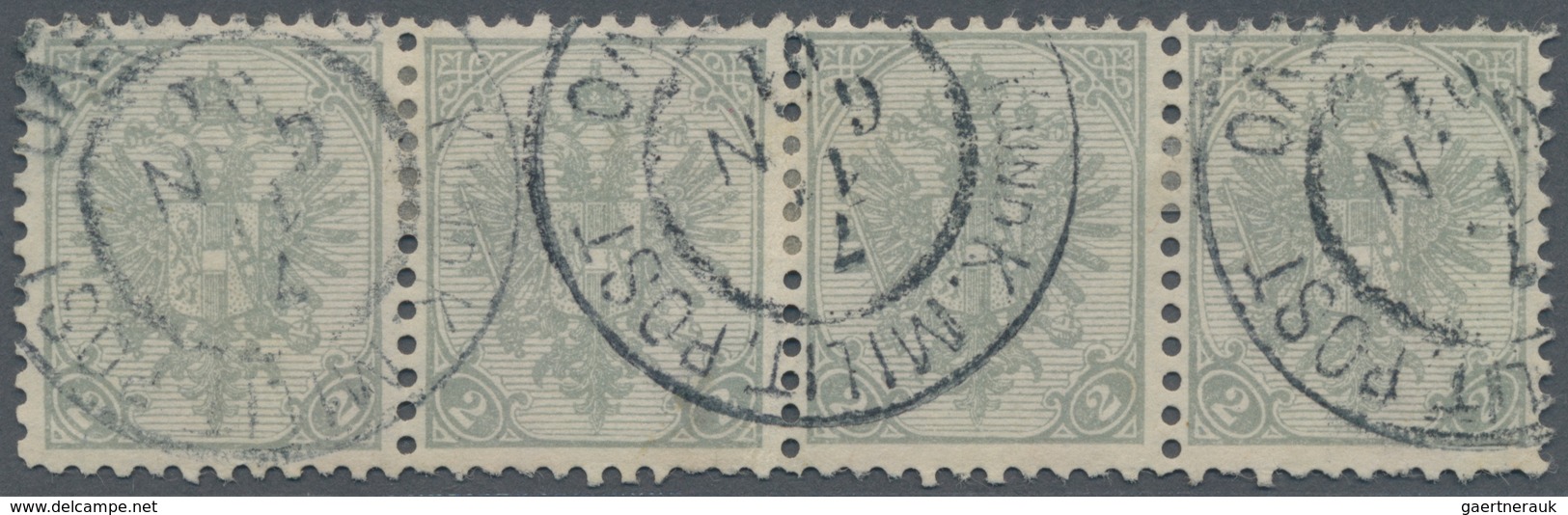 Bosnien Und Herzegowina: 1900, Definitives "Double Eagle", 2h. Grey, Specialised Assortment Of 19 St - Bosnie-Herzegovine
