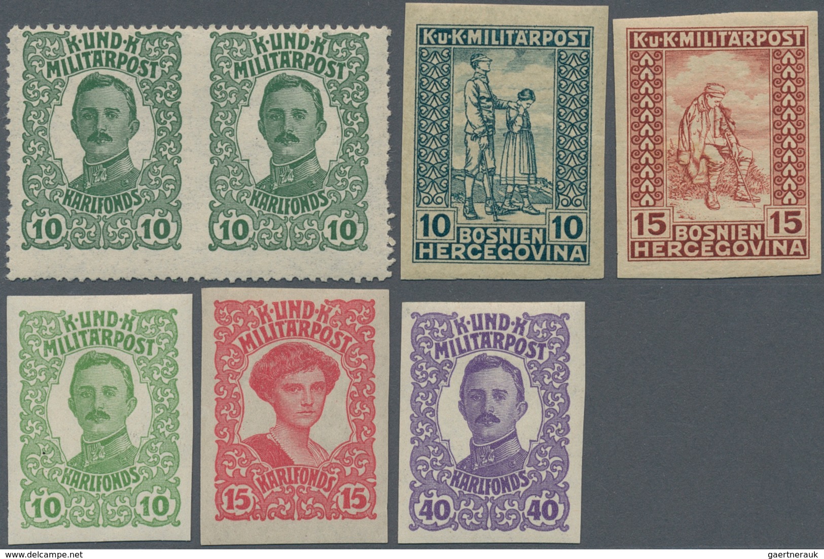 Bosnien Und Herzegowina: 1912/1918, Various Issues, Specialised Assortment Of Apprx. 183 Stamps, Com - Bosnie-Herzegovine