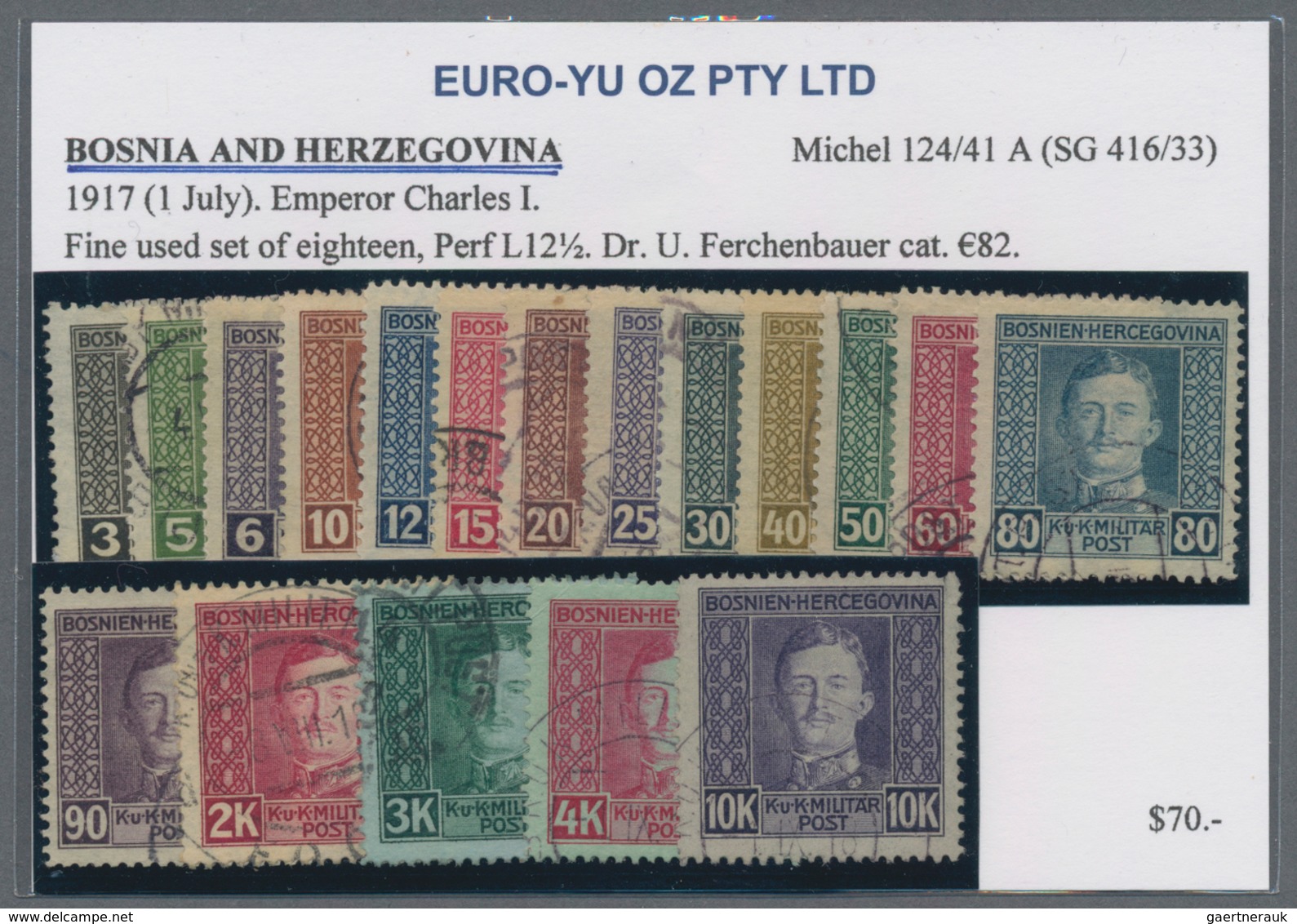 Bosnien und Herzegowina: 1912/1918, Various issues, specialised assortment of apprx. 183 stamps, com