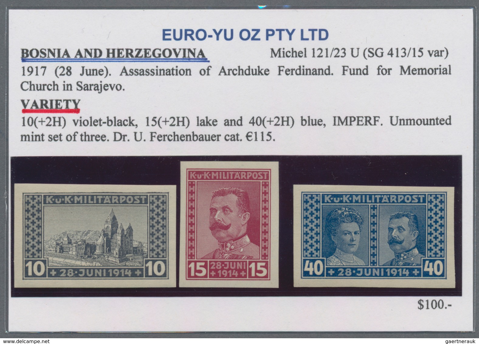 Bosnien und Herzegowina: 1912/1918, Various issues, specialised assortment of apprx. 183 stamps, com